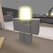 Ditto, but far away from the elevator, and Lampert's head is lit.