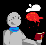 Wallter and Folly reading a book together, presumably in Wallter's dream.