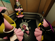 All players in the elevator wearing the accessories with DrRETRO in the elevator.