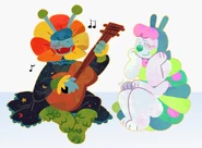 Sundayart6.jpg (777 KB) An artwork of Sunday playing the acoustic guitar whilst sitting down, Pilby is next to her and sitting down as well. (By theplace4bee)