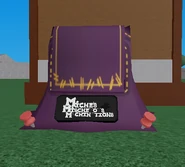 Miché's machine, Miché's Mischevous Machinations, behind the elevator.