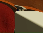 A player holding the spray bottle.