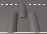 Three speedbumps horizontal to each other.