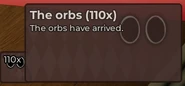 Ditto, but 110 orbs.
