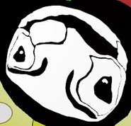 Black, with a Weird Face