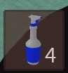 The Spray Bottle in the toolbar.