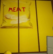 A pack of "MEAT" potato chips.