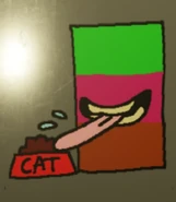 Unpleasant licking cat food. (fishiistixx)