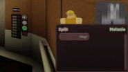 An interaction between Melanie and Split.