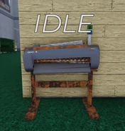 The rusted printer on the Superhighway floor.