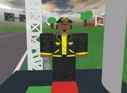 A picture of RacerMan, one of the NPCs in this level that can't be spectated.