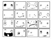 All of the faces Xigeris has drawn of Scag.