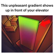 Unpleasant showing up in front of the elevator. (Crystal_0728728)