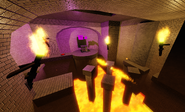 Another variant of the second obstacle with spinning fire.