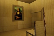 The chair room with the Mona Lisa painting which sometimes has cake on it.