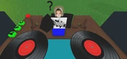 Eminem operating the DJ booth.