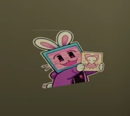 Melanie showcasing a drawing of Mozelle. (Jordie_bun)