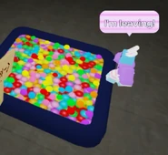 Melanie about to enter the Ballpit.