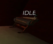 A ticket printer in the Hole in the Wall floor.