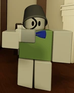 A player holding the timer item.