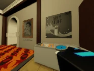 A player looking at the coin by right-clicking.