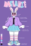 Melanie's official reference sheet by @nilawafer.[7]