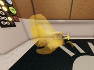 Split being killed by a knifed Voomba.