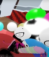 A glitch that the gumballs start floating.