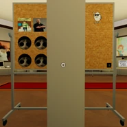 Ditto, but behind the Corkboard.