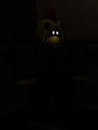 NULL's eyes glowing in the dark.