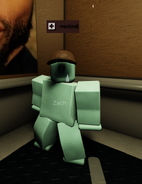 Zach's health bar after a player gives a Magic Mirror, then throws a Bowling Ball at them.