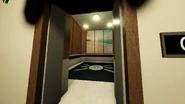 The elevator in the Lobby, being noticeably brighter.