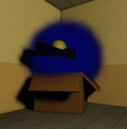 JAOBA disappearing into a blue cloud of smoke after being found.