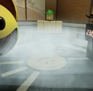 The elevator floor getting frozen by 3 vents.