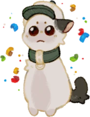 Buck surrounded by confetti. (_radioves)