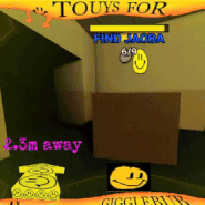 The Glognut compass helping a player find JAOBA.