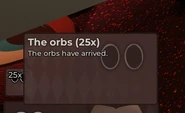 A player having 25 orbs.