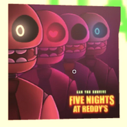 Reddy's gang in the FNAF movie poster. (corrosiveplague)