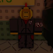 A closeup of the Helperbot.