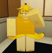 Split's animation when she is sprayed with the Spray Bottle.