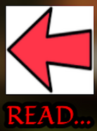 The arrow pointing at the warning UI, with red text under it saying "READ..."