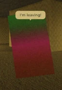 Unpleasant leaving the elevator on the Backrooms floor. (The dialog is now removed.)