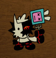 Folly with Melanie's head on a fork. (fishiistixx)