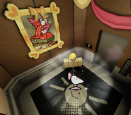 Mozelle spawning into the elevator through her event.