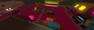 The main area of the map painted pink due to a tripmine from WilliamPlayz57.