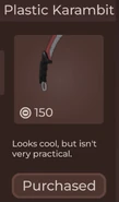 Knifestore.jpeg (405 KB) The Plastic Karambit purchased from the store.