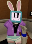 Melanie's animation when sprayed