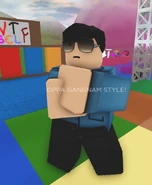 OPPA_GANGNAM_STYLE! doing the gangnam style.