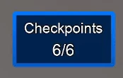 The UI once a player finishes the race after completing all 6 checkpoints.