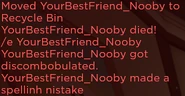 An example of the Chat death messages.